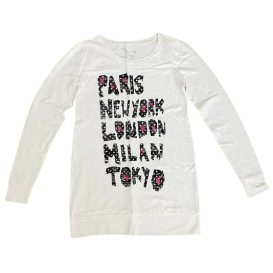 Major Attitude White Long Sleeve Shirt Top