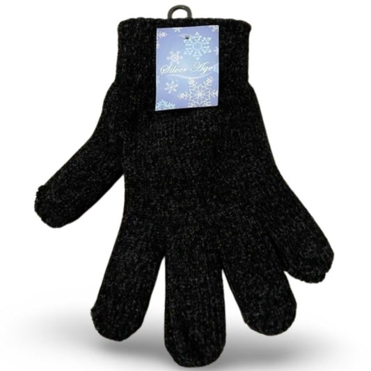 Winter Age Super Soft Dark Grey Mitten Winter Gloves