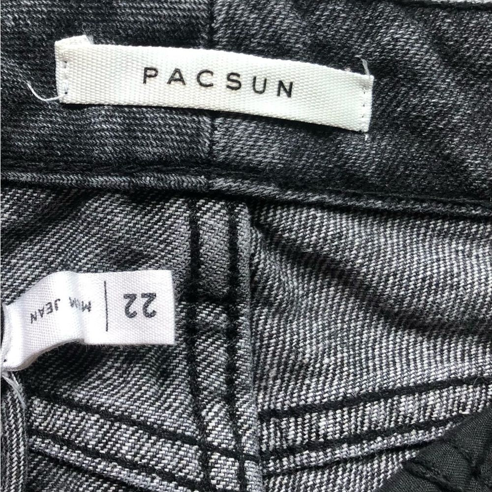 Pacsun Grey Denim Straight Leg Mom Jeans