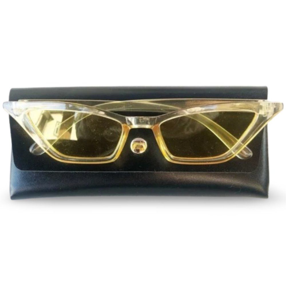 H&M Flare Clear Yellow Sunglasses