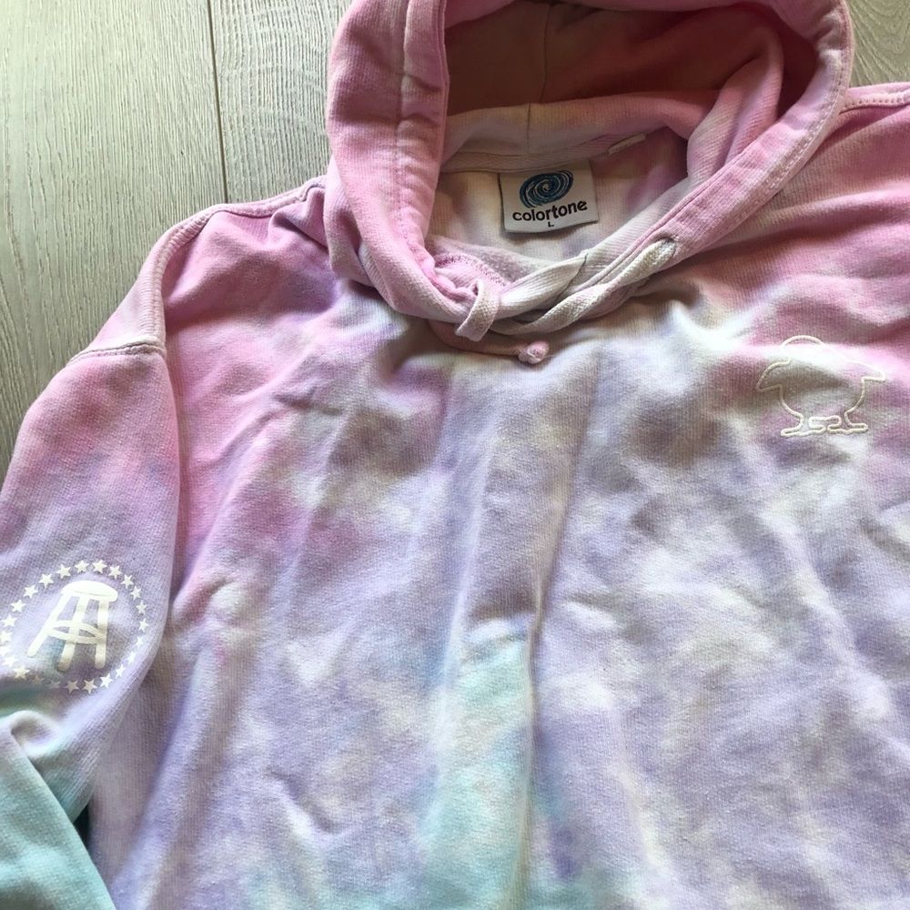 Colortone BarStool Tie Dye Hooded Sweater Shirt