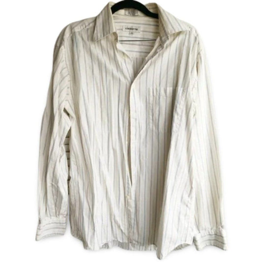 Claiborne Pinstripe Checkered Button Down Shirt