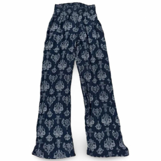 Boom Jeans Navy Patterned Flowy Pants