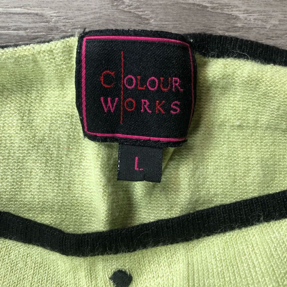 Colour Works Vintage Green Dotted Sweater