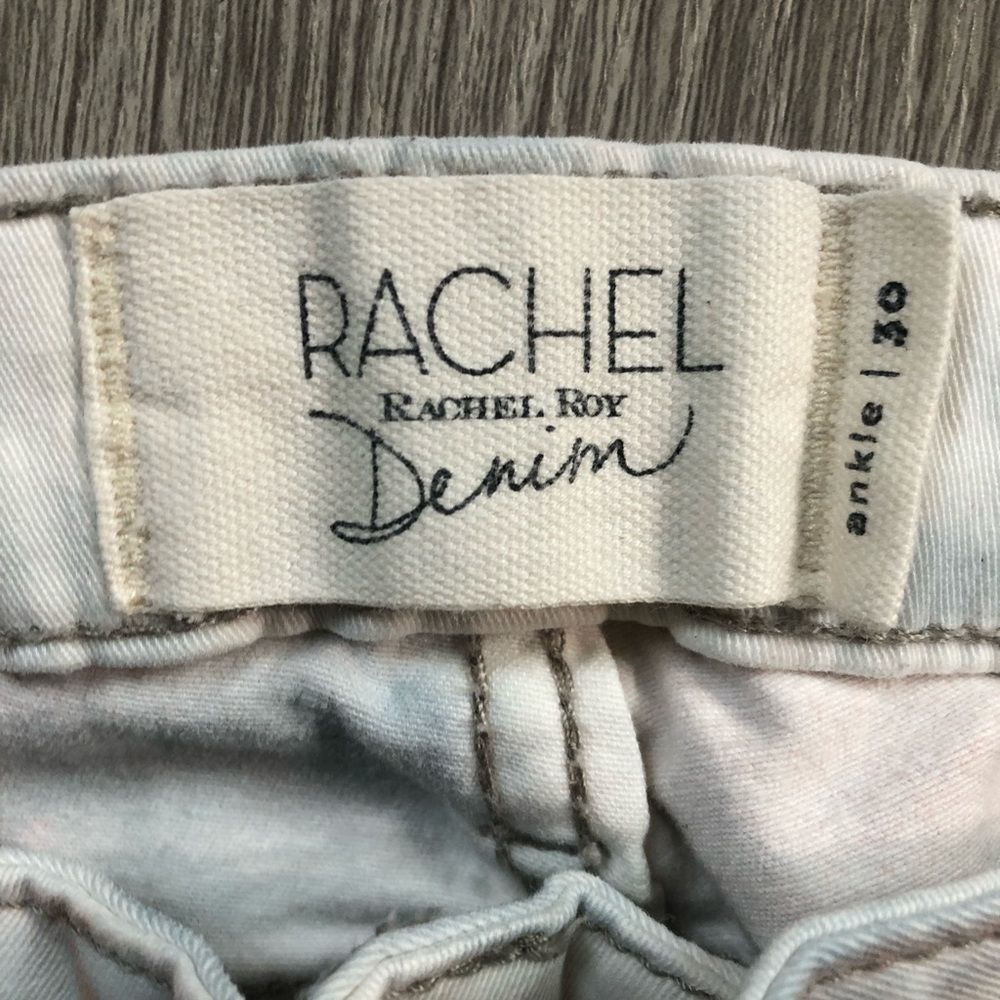 Rachel Roy Faded Orange Grey Designed Denim Jeans