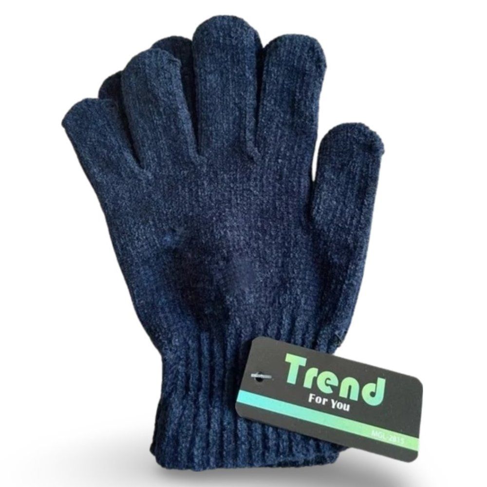 Trend Soft Navy Blue Winter Mittens Gloves