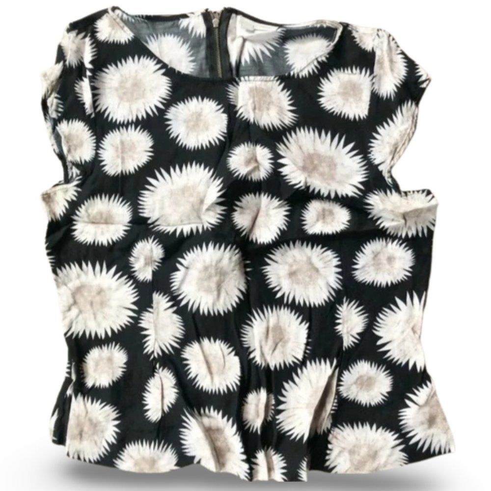 Halogen Black Dandelion Blouse Top