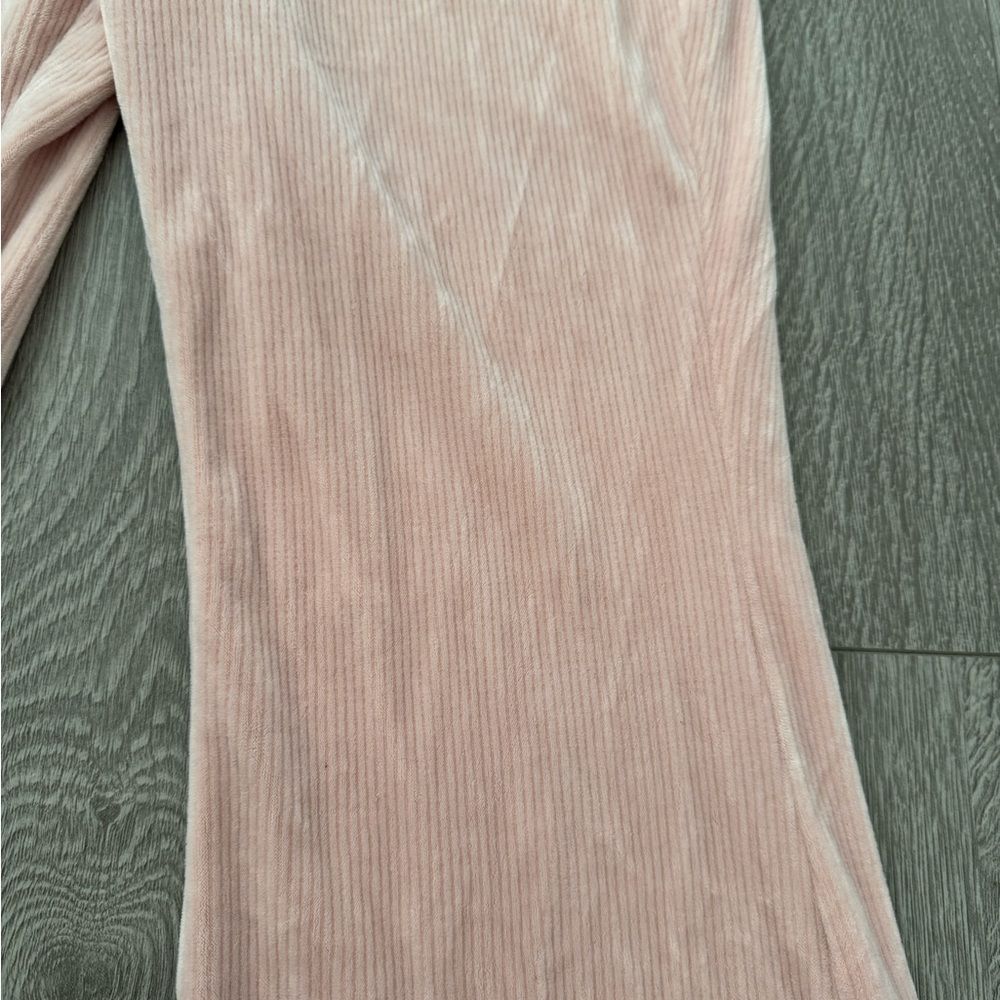 H&M Suede Pink Jogger Sweatpants