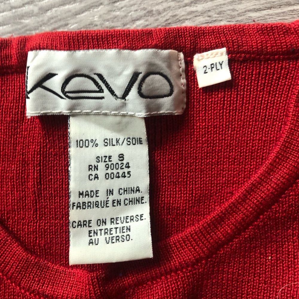 Kevo Vintage Red Crewneck Knitted Sweater