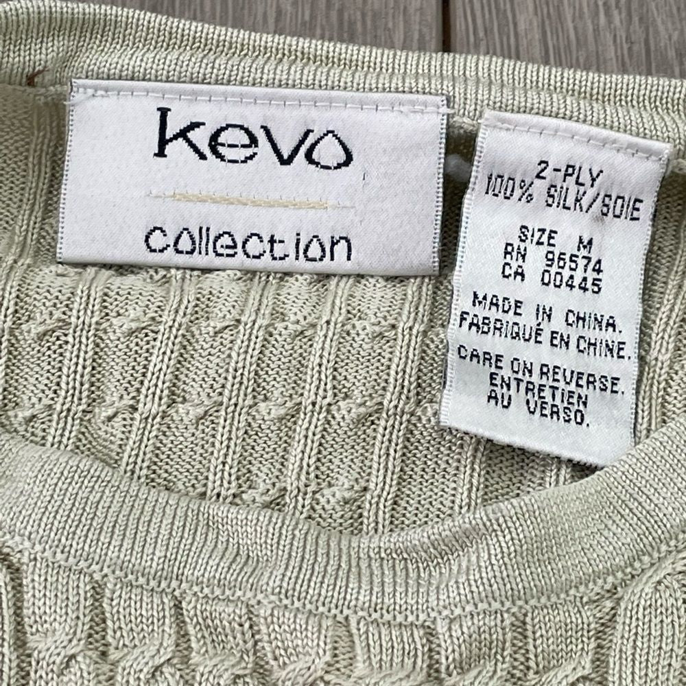 Kevo Collection Knitted Beige Sweater