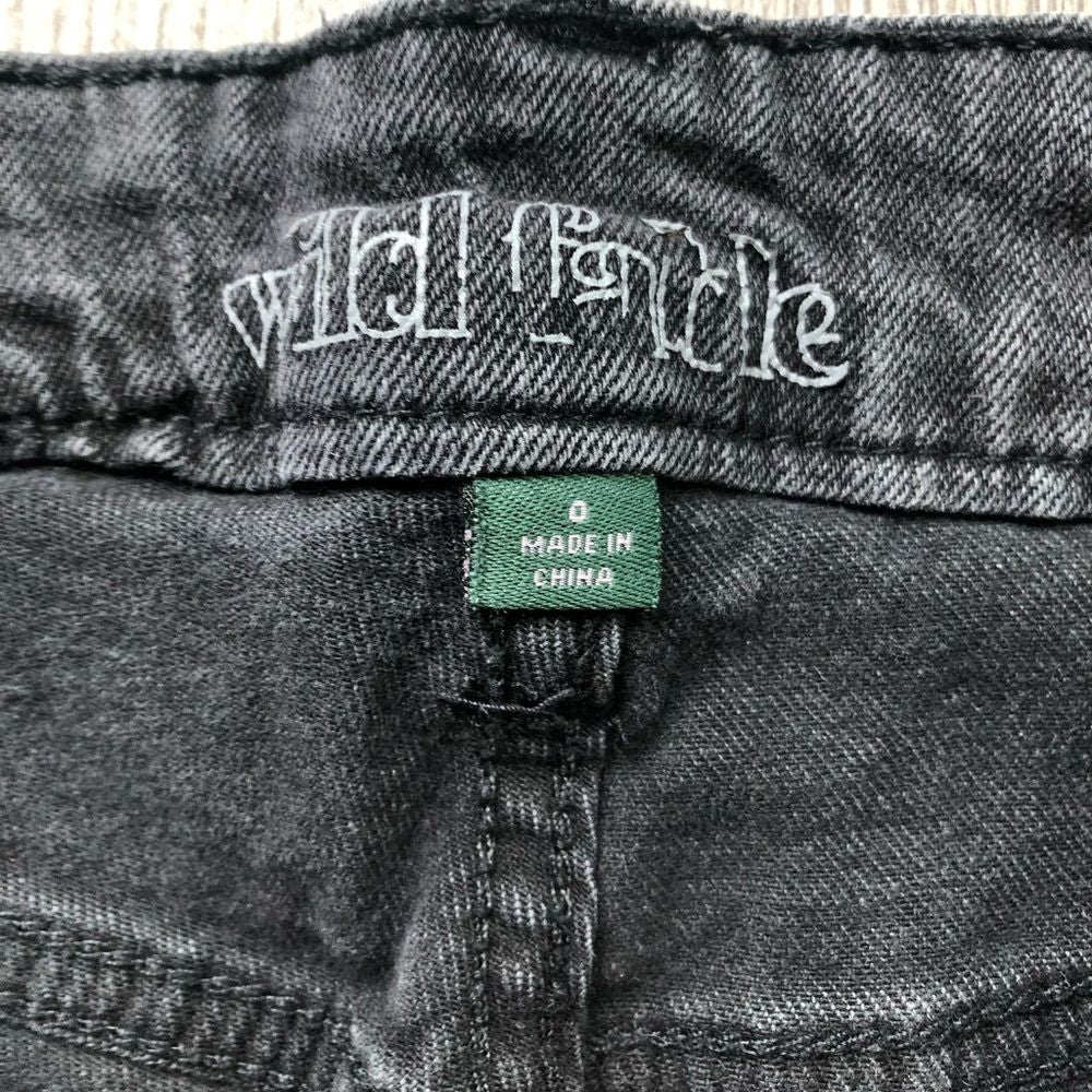 Wild Fable Ripped Grey Dark Denim Jeans