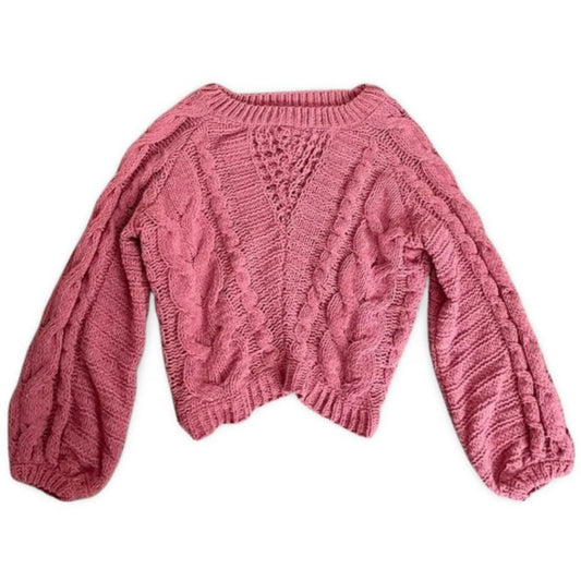 Charlotte Russe Pink Knitted Chunky Sweater