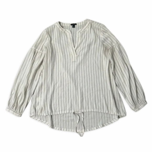 Ann Taylor Striped Loose Casual Blouse Top