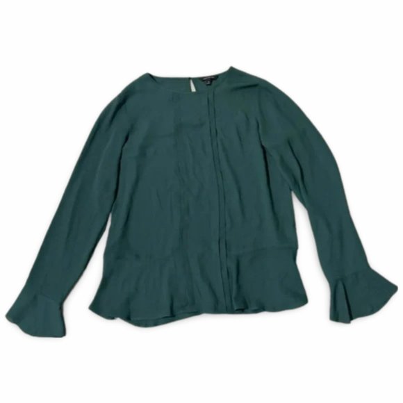 Banana Republic Green Bell Sleeve Blouse