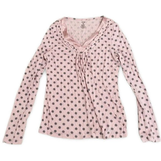 Apt. 9 Pink Polkadotted Sleepwear Pajama Shirt