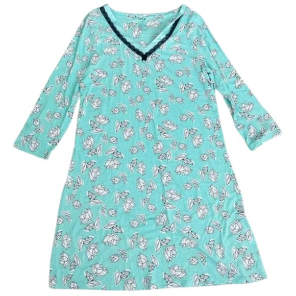 Apt. 9 NWT Blue Rose Patterned Sleepwear Pajama Night Gown Dress