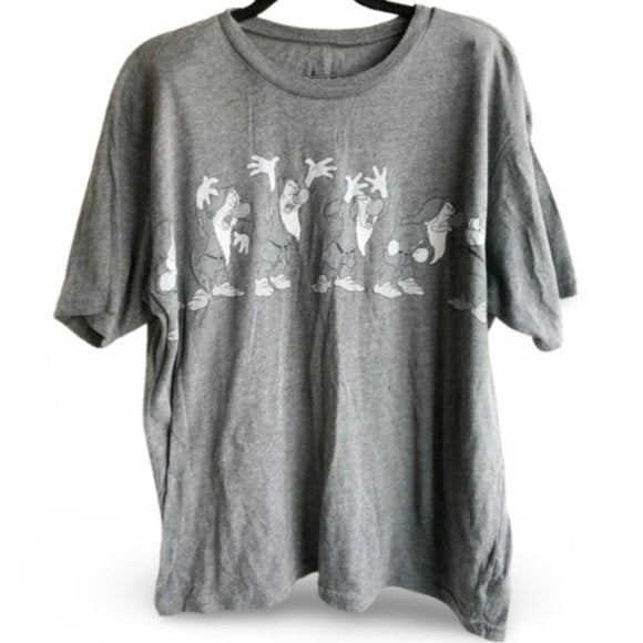 Disney Grey Seven Dwarfs Graphic Tee Shirt