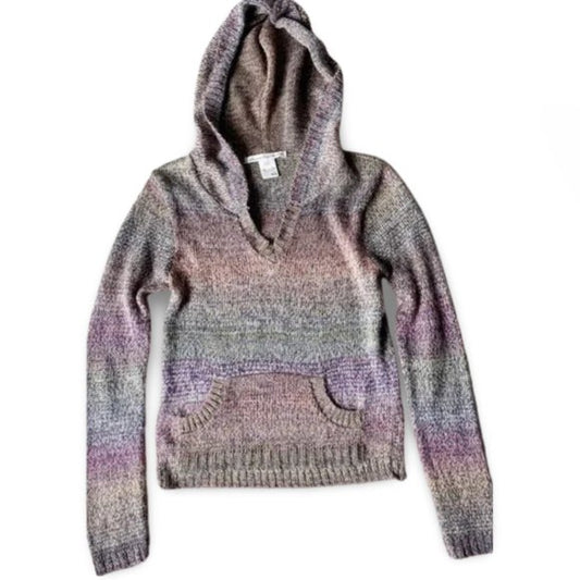 American Rag Rainbow Knitted Hoodie Sweater