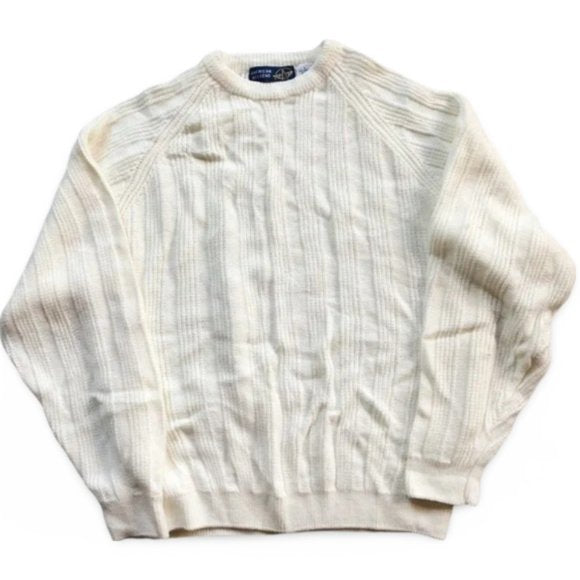 American Weekend Vintage White Knitted Slouch Sweater