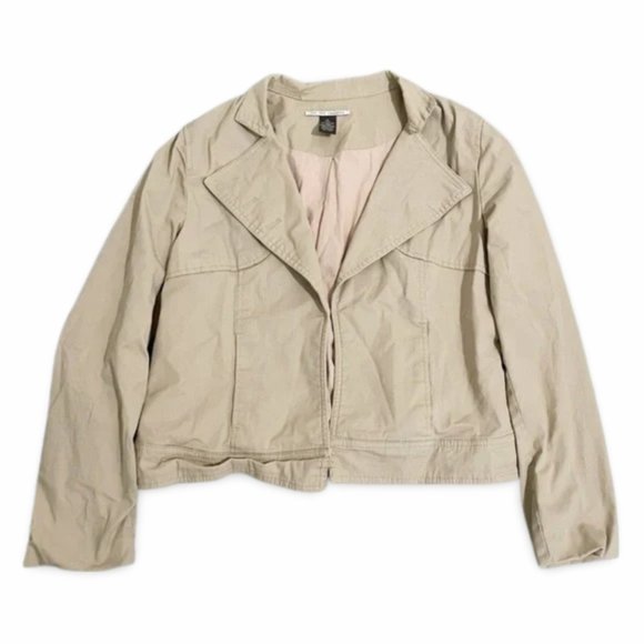 For The Republic Cropped Tan Jacket