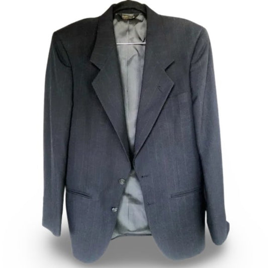 Bachrach Grey Buttoned Formal Suit Blazer