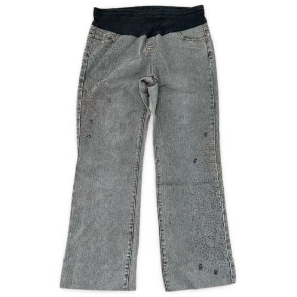 American Stars Grey Denim Sequin Designed Maternity Jeans