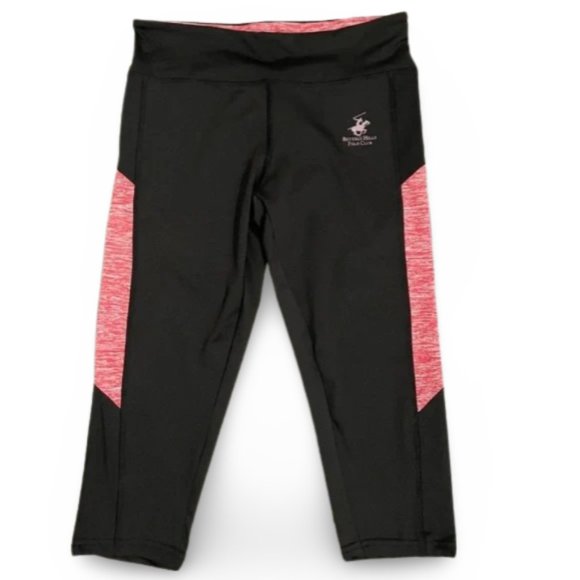 Beverly Hills Polo Club Peach Side Cropped Athletic Leggings