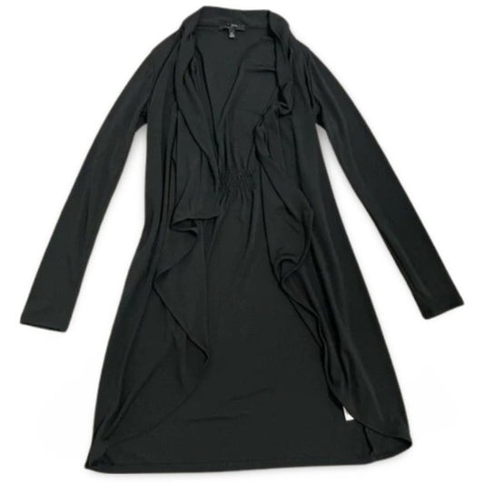 Apt 9 Long Black Long Sleeve Draping Cardigan