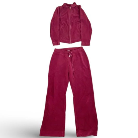 Nordstrom Burgundy Fleece Sweat Suit Set