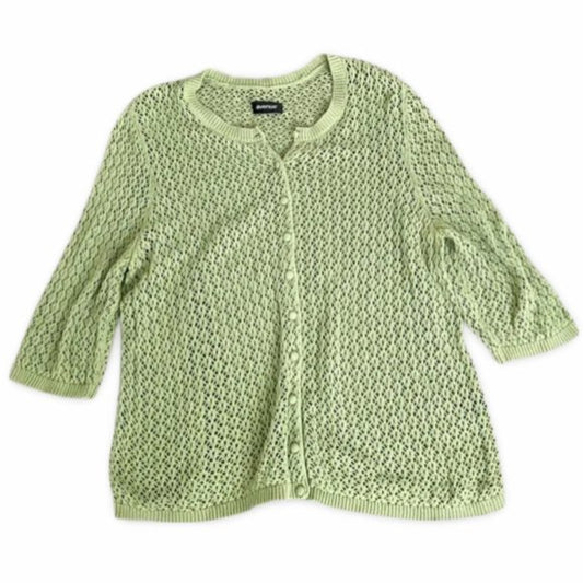 Avenue Green Crotchet Cardigan Sweater