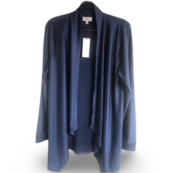 HG Navy Blue Long Cardigan Top