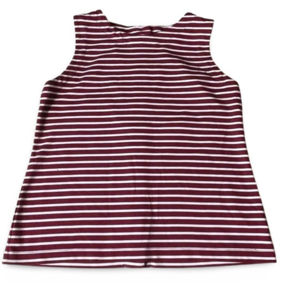 Banana Republic Striped Maroon Blouse Top