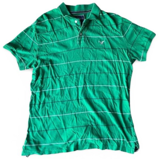 American Eagle Outfitters Green Short Sleeve Polo Shirt