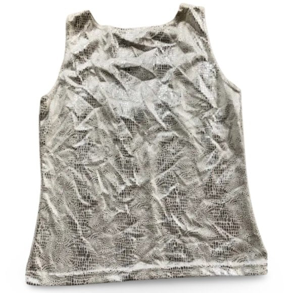 A Byer Vintage Silver Snake Print Tank Top Shirt