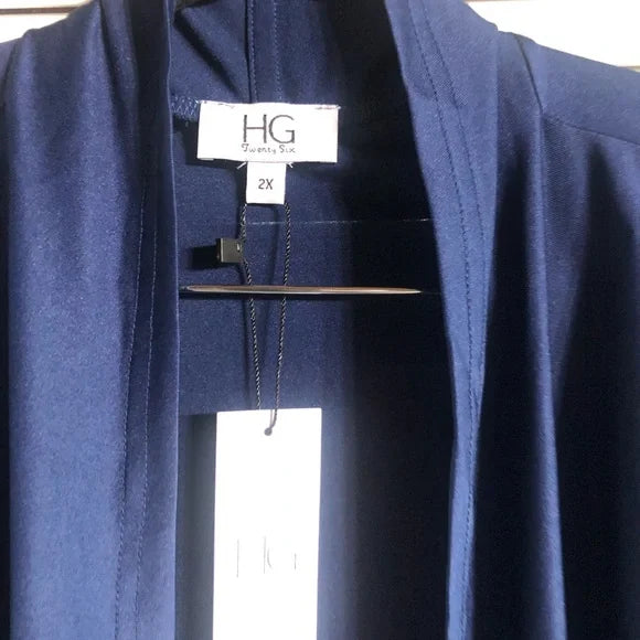 HG Navy Blue Long Cardigan Top