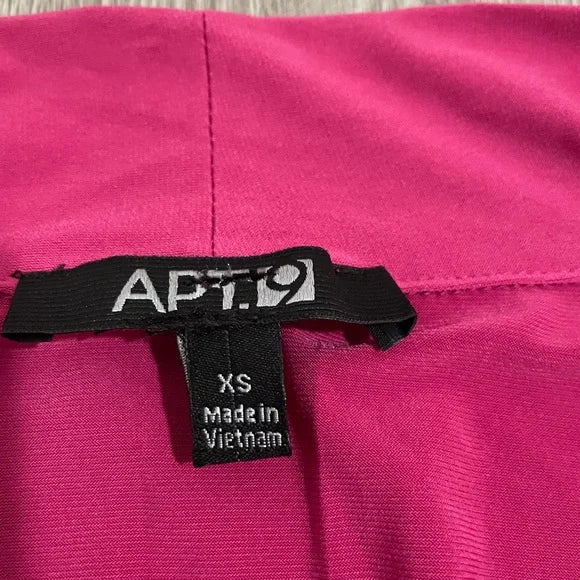 Apt 9 Pink Long Sleeved Draping Cardigan