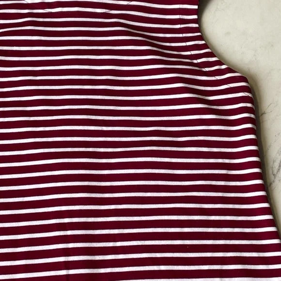 Banana Republic Striped Maroon Blouse Top