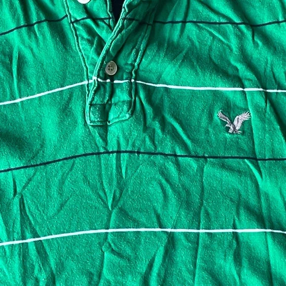 American Eagle Outfitters Green Short Sleeve Polo Shirt