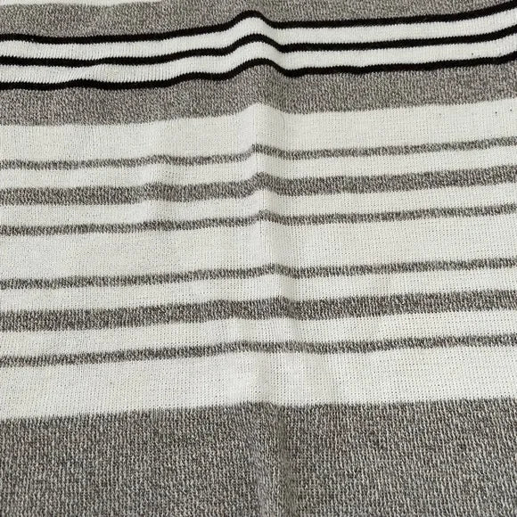 Macy’s Grey and White Striped Sweater Top