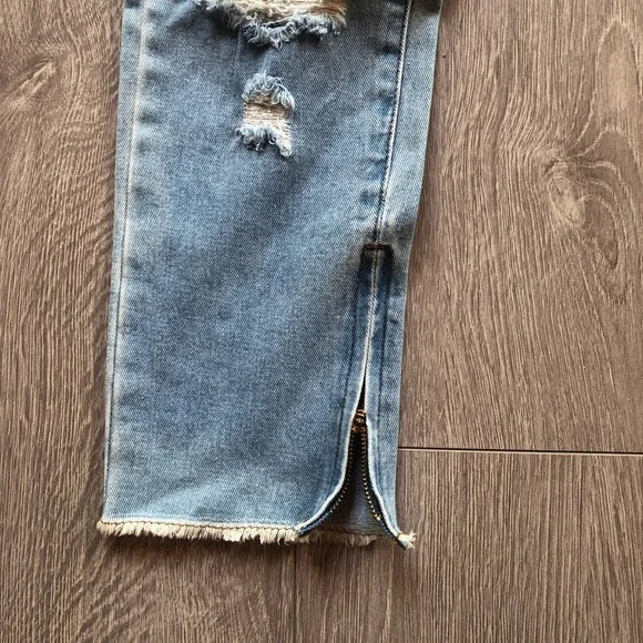 Princess Polly NWT Blue Ripped Distressed Denim Jeans