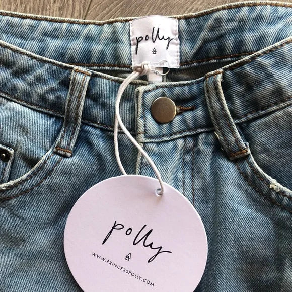 Princess Polly NWT Blue Ripped Distressed Denim Jeans