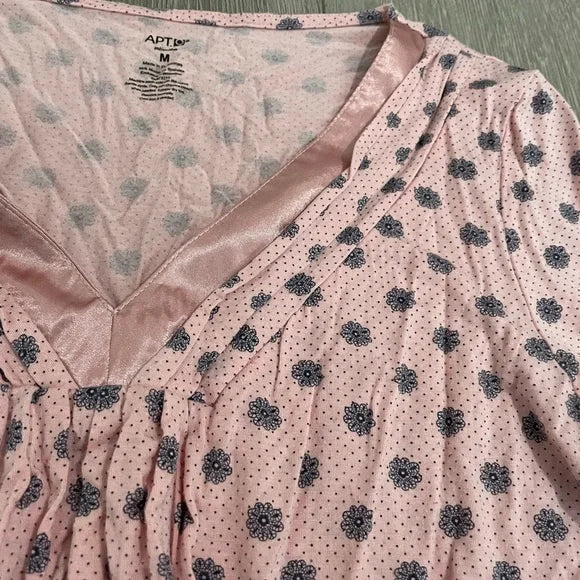 Apt. 9 Pink Polkadotted Sleepwear Pajama Shirt