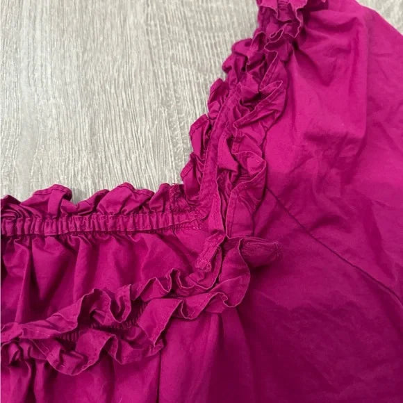 J. Crew Magenta Off Shoulder Blouse Top