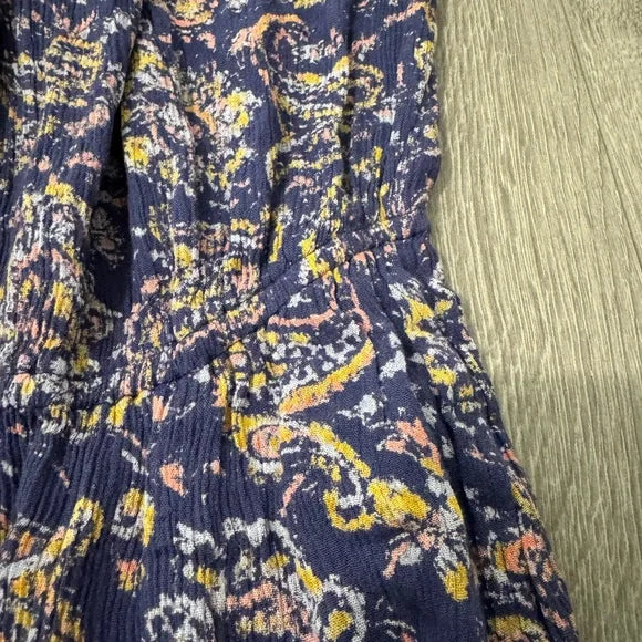 Billabong Floral Purple Long Jumpsuit