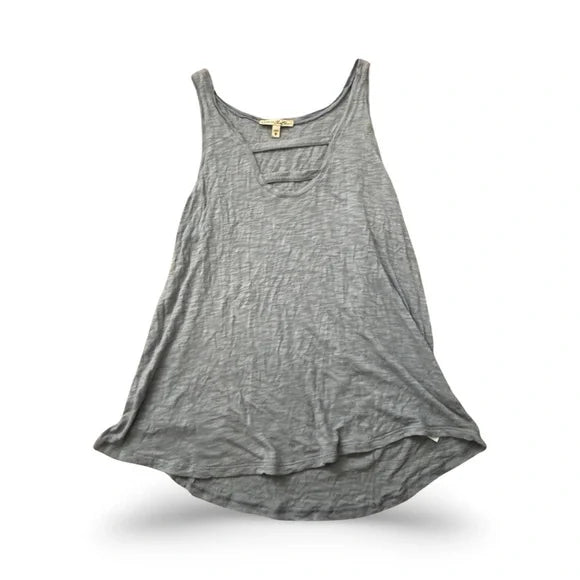 Express Front Detail Grey Sleeveless Shirt