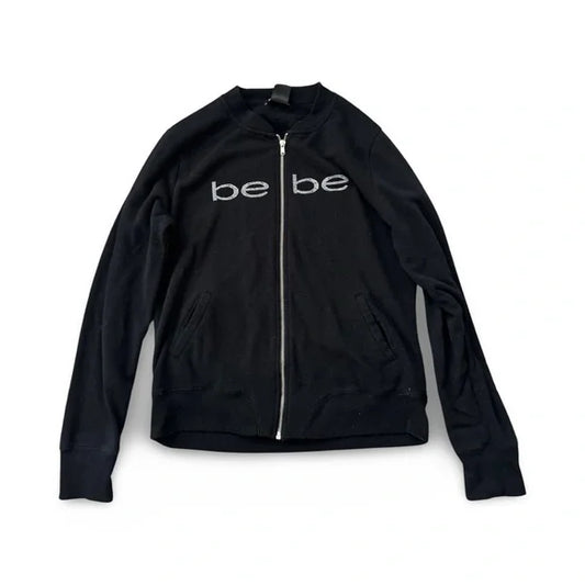 Bebe Zip Up Bomber Black Jacket