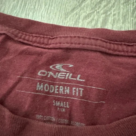 O’Neill Burgundy Modern Fit Short Sleeve Shirt