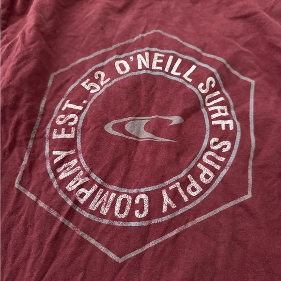 O’Neill Burgundy Modern Fit Short Sleeve Shirt