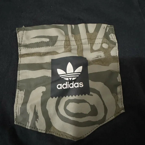 Adidas Camo Pocket Short Sleeve Black Tee Shirt