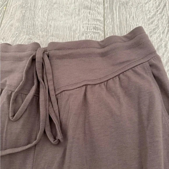 Anybody Brown Flowy Lightweight Jogger Sweatpants